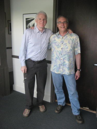 With Steve Martin at The Crow recording session, 2008